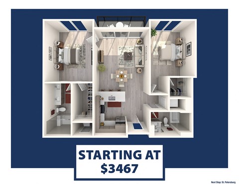 a floor plan of a 319 sq ft apartment